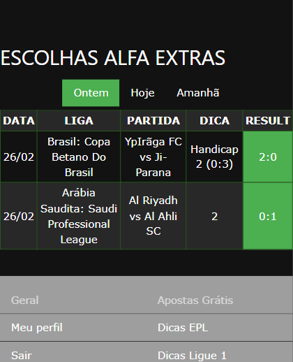 boletim de apostas vip ganho